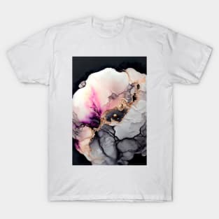 Cotton Blush - Abstract Alcohol Ink Resin Art T-Shirt